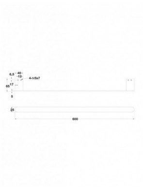 SINGLE TOWEL RAIL 600mm... 2