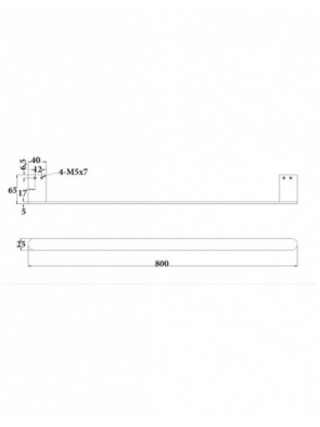 SINGLE TOWEL RAIL 800mm... 2