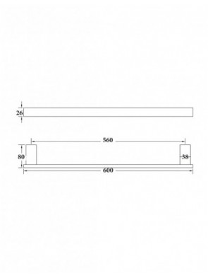 SINGLE TOWEL RAIL 600mm... 2